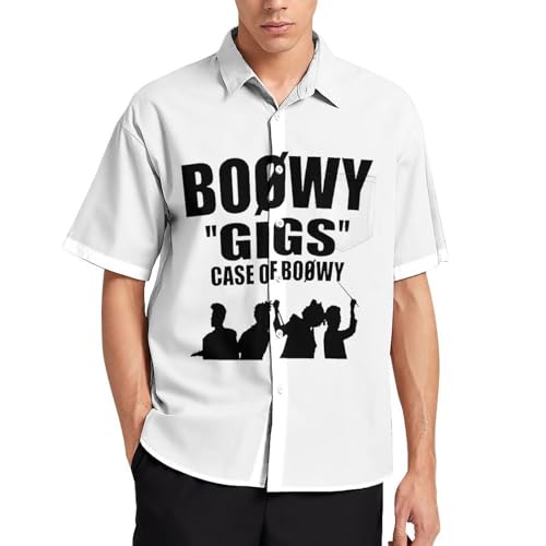 BOØWY バンド Tシャツ 白 新品 BOOWY ON MY BEAT GIGS 邦楽 ロック バンド Tシャツ - メルカリ